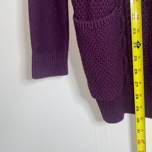 🐚American Eagle Plum colored button up sweater! - Picture 4 of 7